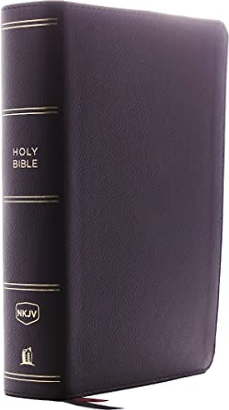NKJV, Single-Column Reference Bible, Genuine Leather, Black, Comfort Print: Holy Bible, New King James Version