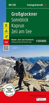 freytag & berndt Wanderkarte WK 120 Großglockner, Sonnblick - Kaprun - Zell am See 1:50.000