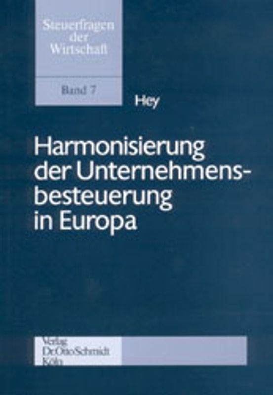 Harmonisierung der Unternehmensbesteuerung in Europa