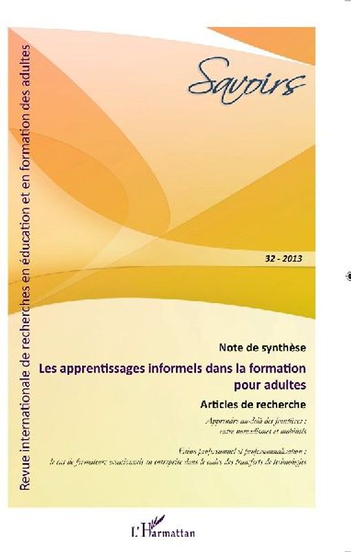 Les apprentissages informels dans la formation pour adultes