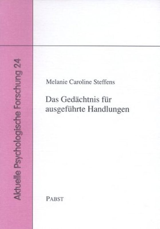 Das Gedächtnis für ausgeführte Handlungen
