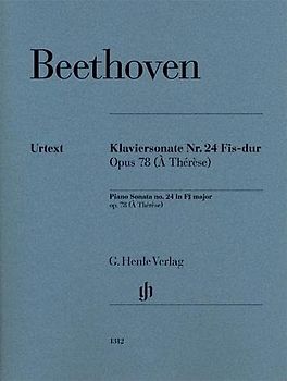 Klaviersonate Nr. 24 Fis-dur op. 78 (À Thérèse): Besetzung: Klavier zu zwei Händen (G. Henle Urtext-Ausgabe)