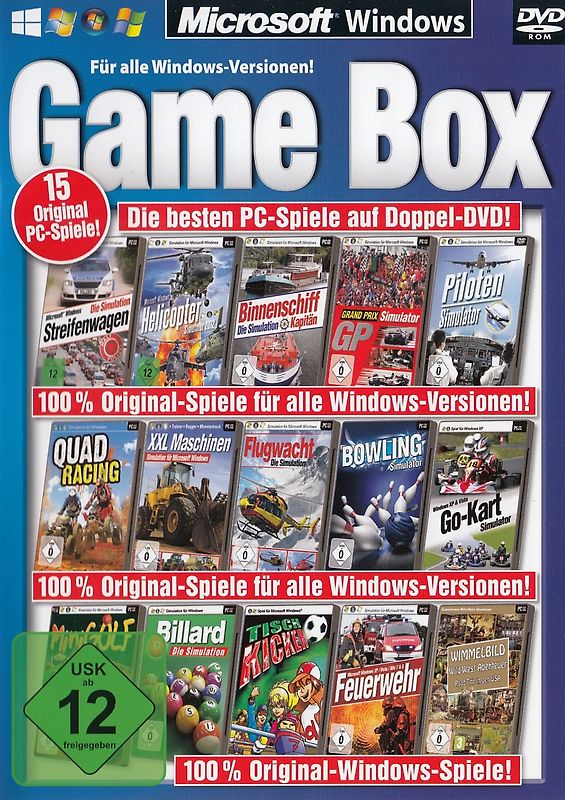 Microsoft Windows Game Box 2013: 15 Original PC-Spiele! PC Spiele