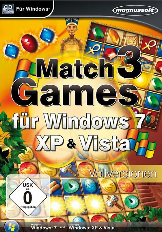Match 3 Compilation für Windows 7, XP und Vista PC Spiele