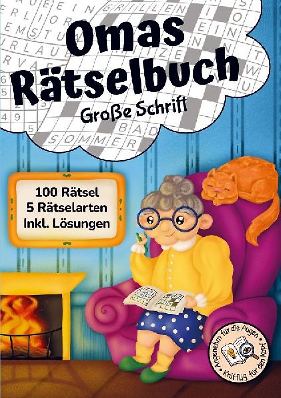Omas Rätselbuch in großer Schrift