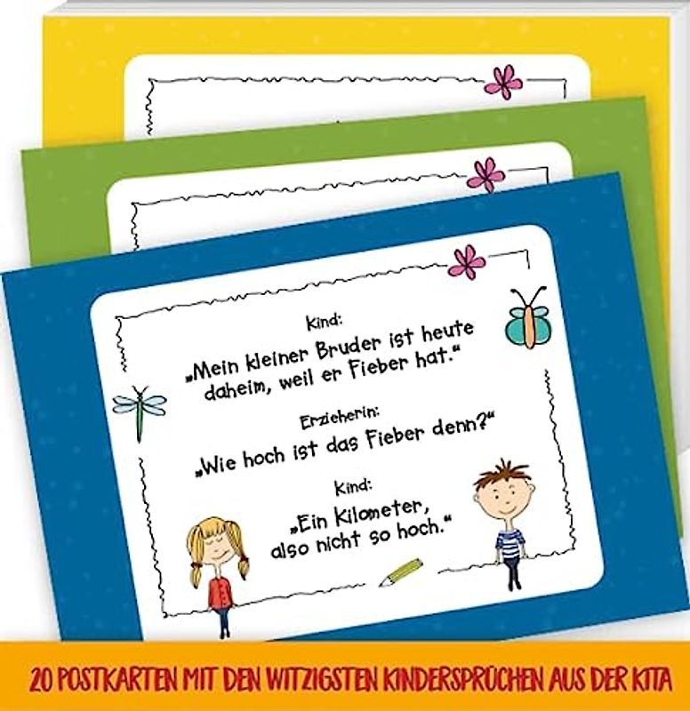 20 Postkarten mit den witzigsten Kindersprüchen aus der Kita