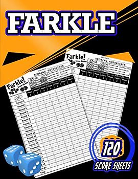 Farkle Score Sheets: 120 big Size Replacement Sheets, Score Keeping Pads For Farkel Card Game, Farckle Dice Game Scorebook
