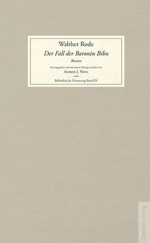 Der Fall der Baronin Bibu