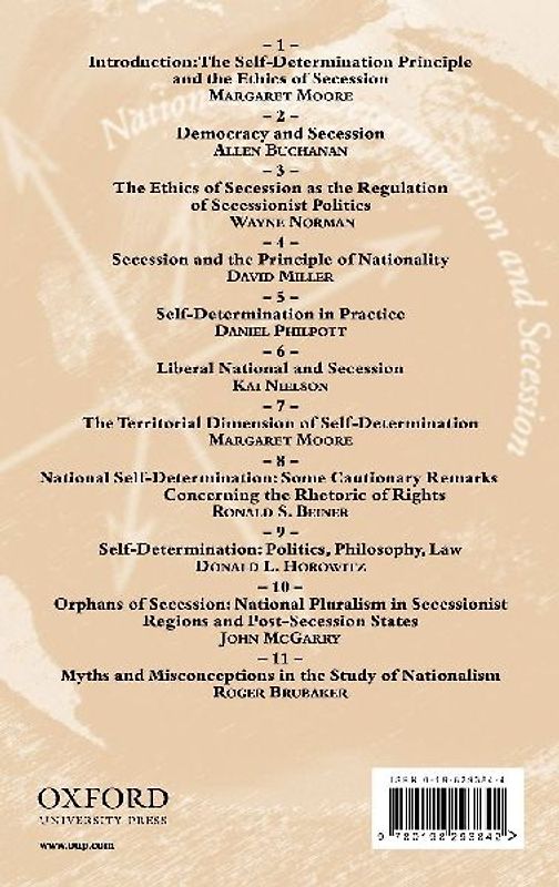 National Self-Determination and Secession