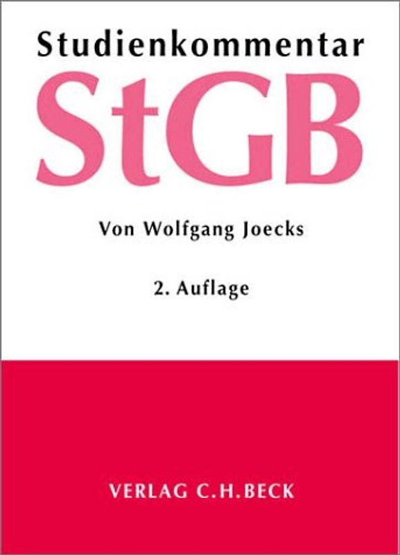 Strafgesetzbuch (StGB). Studienkommentar