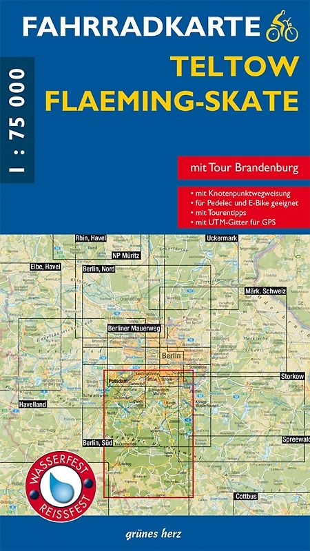 Fahrradkarte Teltow, Flaeming-Skate