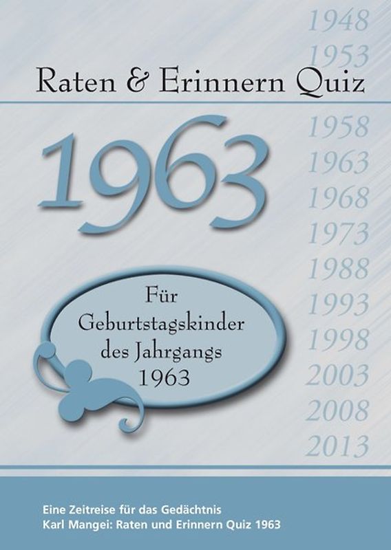 Raten und Erinnern Quiz 1963