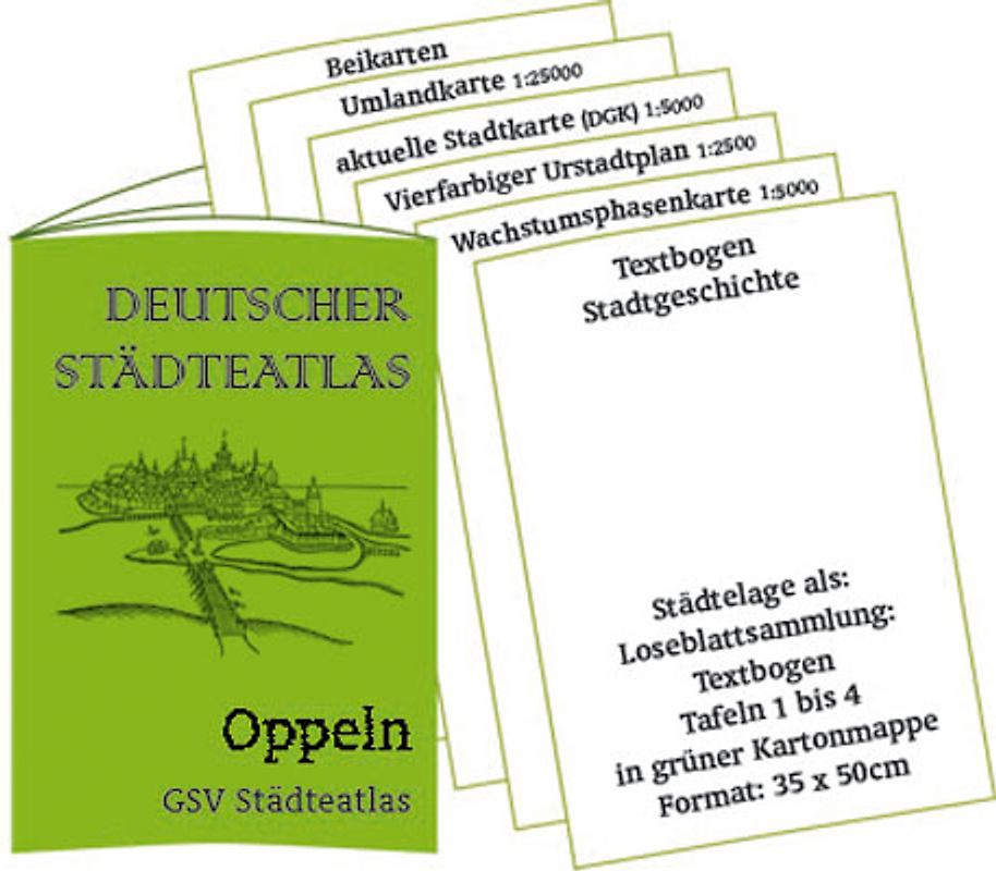 Stadtmappe Oppeln - Deutscher Städteatlas