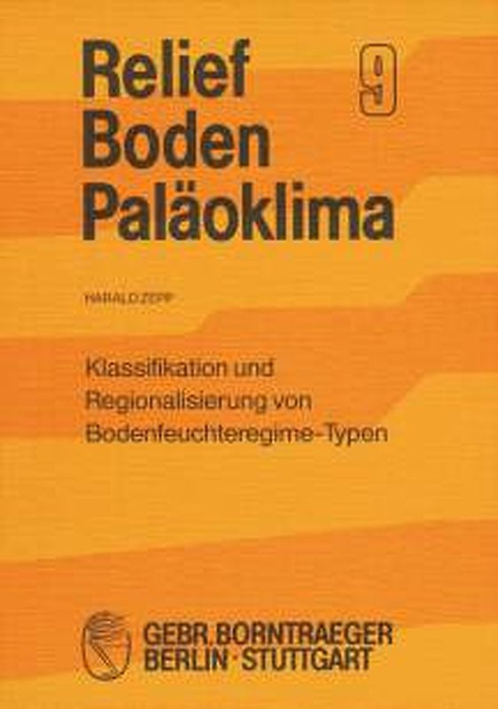 Klassifikation und Regionalisierung von Bodenfeuchteregime-Typen