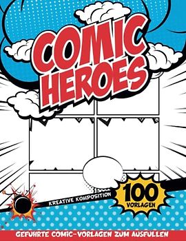 Kreatives Comic Sketchbook For The Artist: Comic-Buchvorlage Mit Einzigartigen Streifen Vorlagen | Junge 2 Jahre Geschenkideen