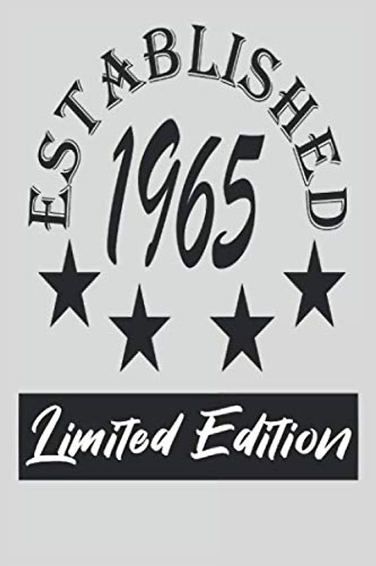 Established 1965 Limited Edition: 6X9 inch notebook - dotted (dot grid) - Din-A5 brochure for all those born in 1965 with 120 pages| diary planner | notebook gift diary notebook