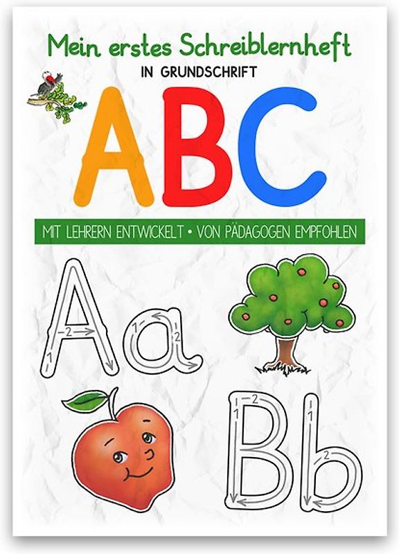 Mein buntes Kinder-ABC in Grundschrift. Schreiblernheft in DINA 4, auf 120g/m² Zeichenkarton