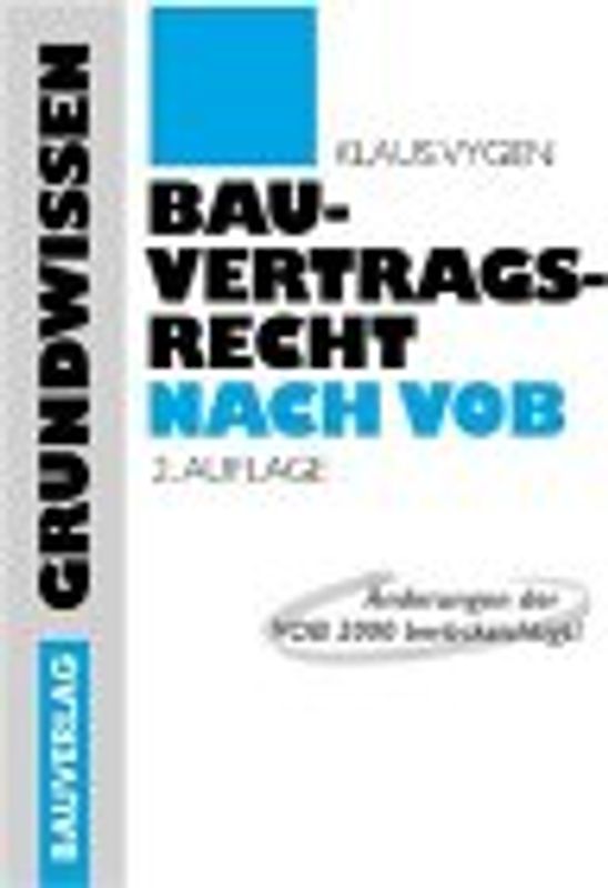 Bauvertragsrecht nach VOB