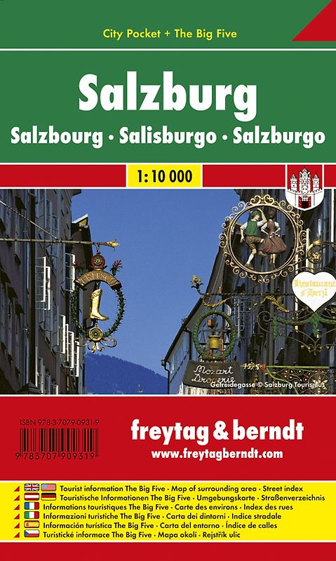 Salzburg, Stadtplan 1:8.800, freytag & berndt