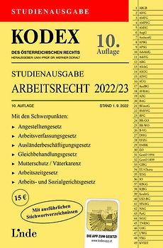 KODEX Studienausgabe Arbeitsrecht 2022/23