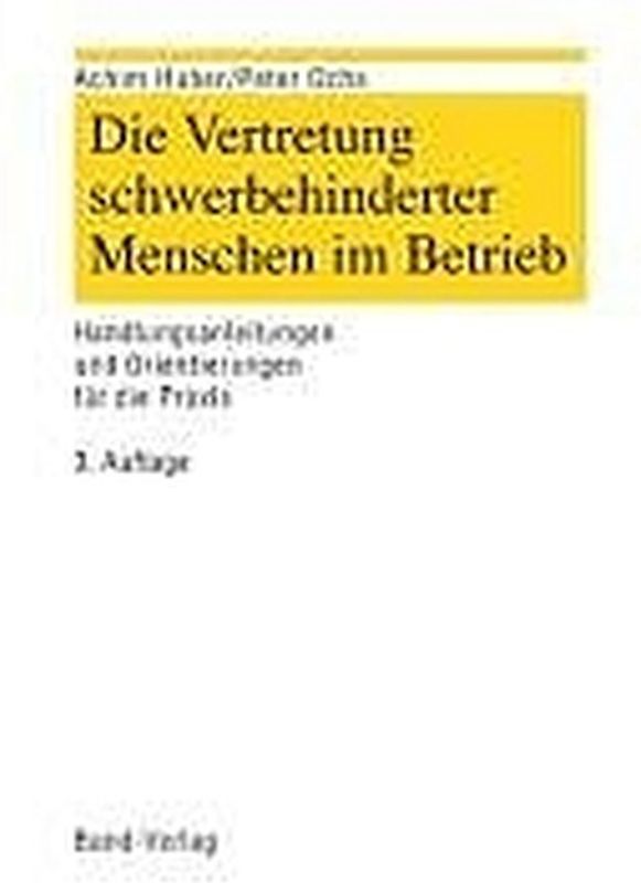 Die Vertretung schwerbehinderter Menschen