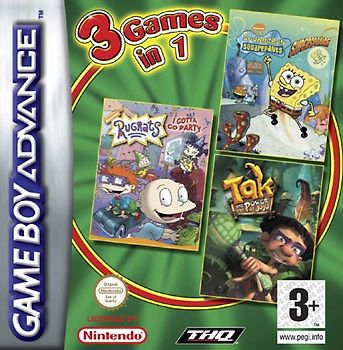Game boy Advance - 3 Games in 1 (Sponge Bob - Rugrats - Tak) Nintendo Game Boy Advance