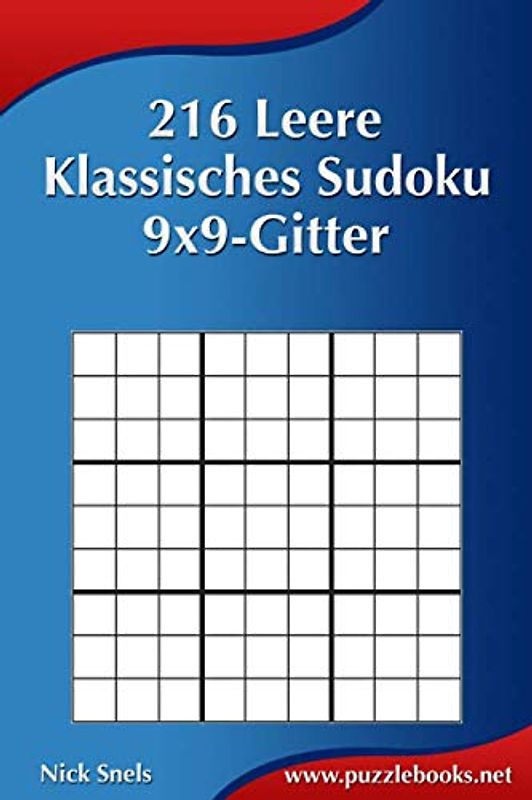 216 Leere Klassisches Sudoku 9x9-Gitter