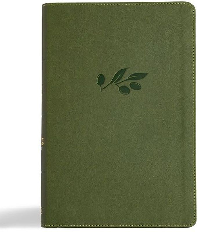 CSB Giant Print Reference Bible, Digital Study Edition, Olive Leathertouch