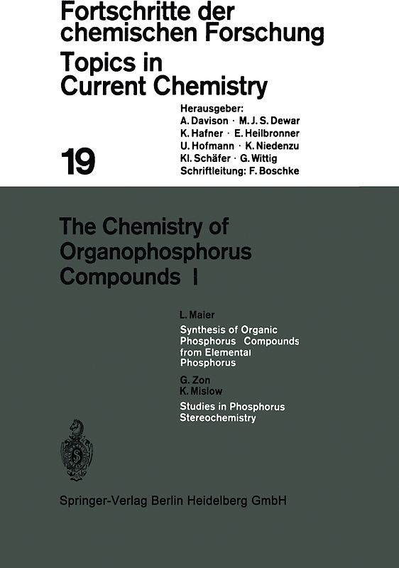 The Chemistry of Organophosphorus Compounds I