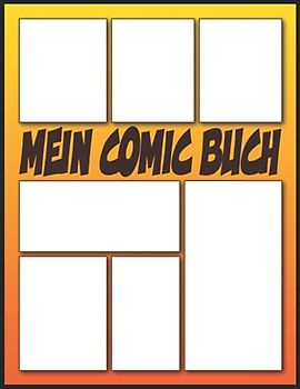 100 Vorlagen für comic zeichnen lernen kinder: Comic Selber Zeichnen Blanko Buch Geschenk für Comic Fan, Erwachsene & Kinder (A4 Comic Papier)