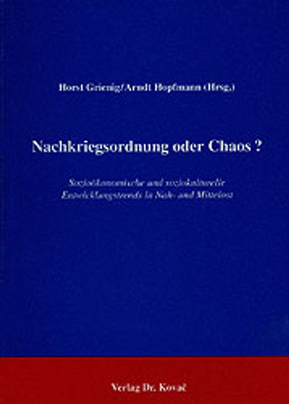Nachkriegsordnung oder Chaos?