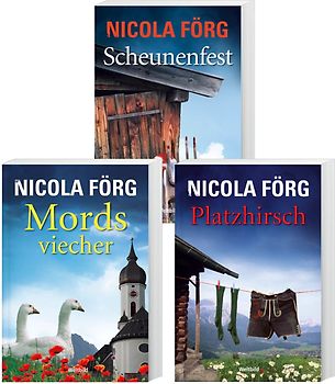 Mordsviecher / Platzhirsch / Scheunenfest - Nicola Förg [Gebundene Ausgabe, Weltbild, 3 Bände]