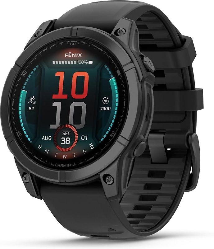 Garmin Fenix E 47 mm color nero con cinturino sport grigio