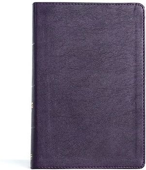 CSB Giant Print Reference Bible, Plum Leathertouch, Indexed