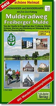 Radwander- und Wanderkarte Mulderadweg (Freiberger Mulde)