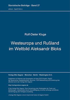 Westeuropa und Rußland im Weltbild Aleksandr Bloks