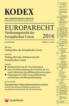 KODEX EU-Verfassungsrecht (Europarecht) 2016