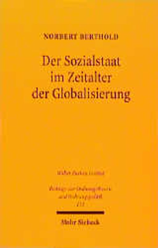 Der Sozialstaat im Zeitalter der Globalisierung