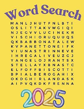 Word Search Puzzle Book 2025 Large Print