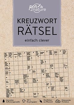 Kreuzworträtsel einfach clever. Nachhaltiger Kreuzworträtsel-Block