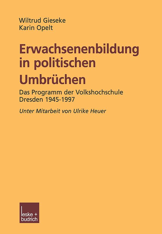 Erwachsenenbildung in politischen Umbrüchen