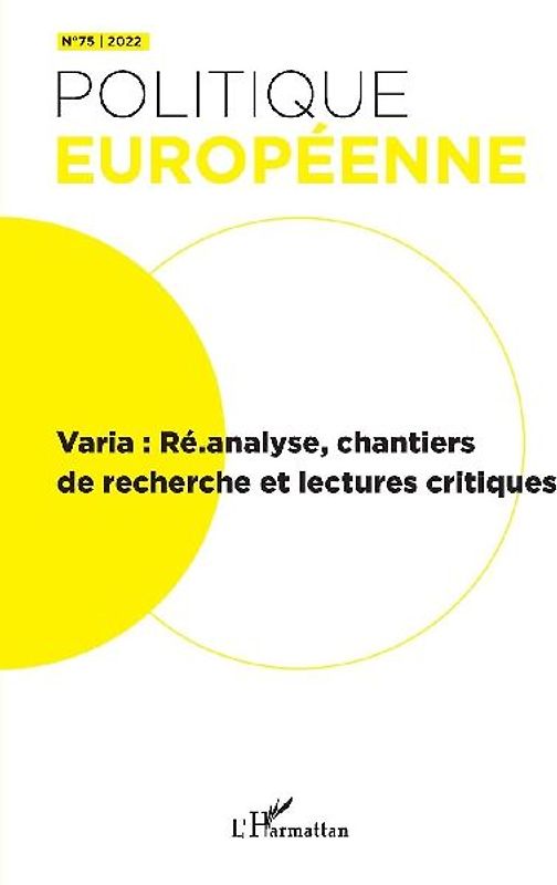 Varia : Ré.analyse, chantiers de recherche et lectures critiques