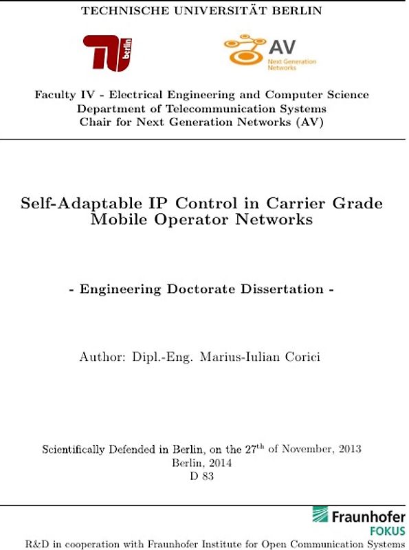Self-Adaptable IP Control in Carrier Grade Mobile Operator Networks