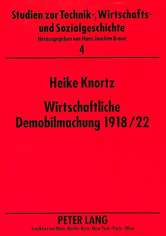 Wirtschaftliche Demobilmachung 1918/22