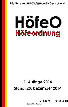 Höfeordnung - HöfeO - Recht, G.