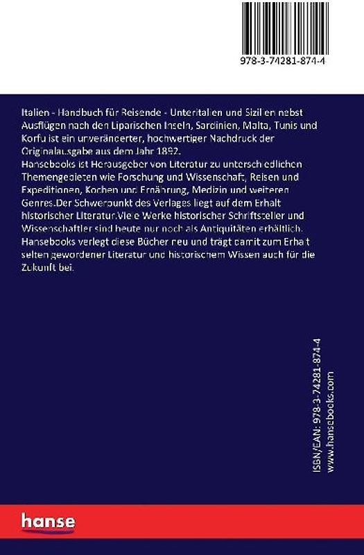 Italien - Handbuch für Reisende