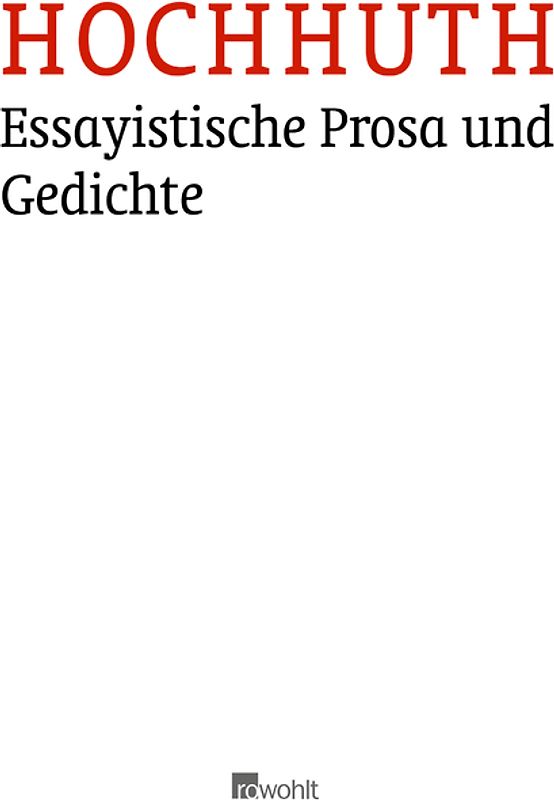 Essayistische Prosa und Gedichte