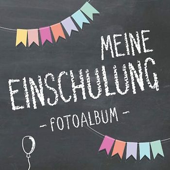 Meine Einschulung Fotoalbum zum Schulanfang für Mädchen und Jungen: Erinnerungsalbum & Gästebuch als Geschenk für die Schultüte zum ersten Schultag