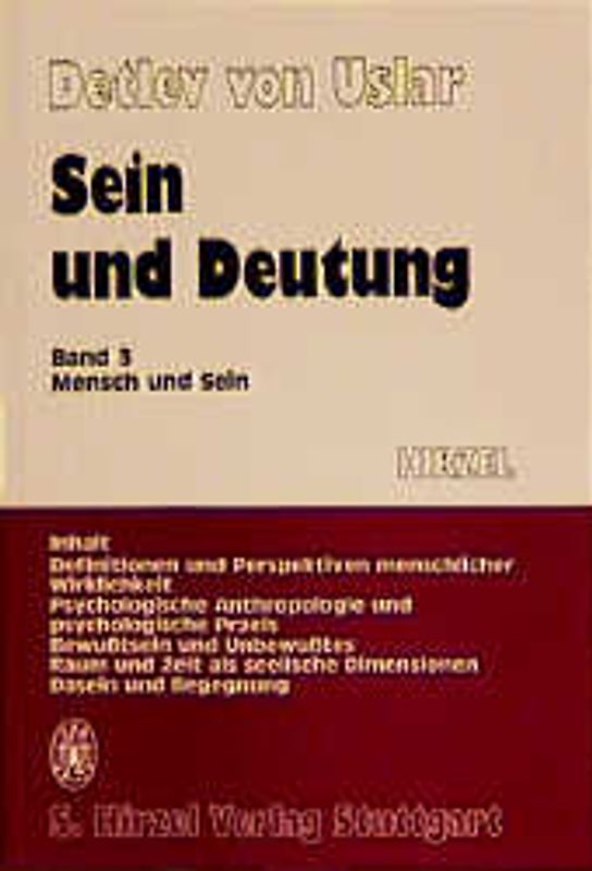 Sein und Deutung