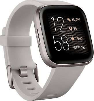 FitBit Versa 2 40 mm aluminium gris et bracelet silicone gris [Wi-Fi]